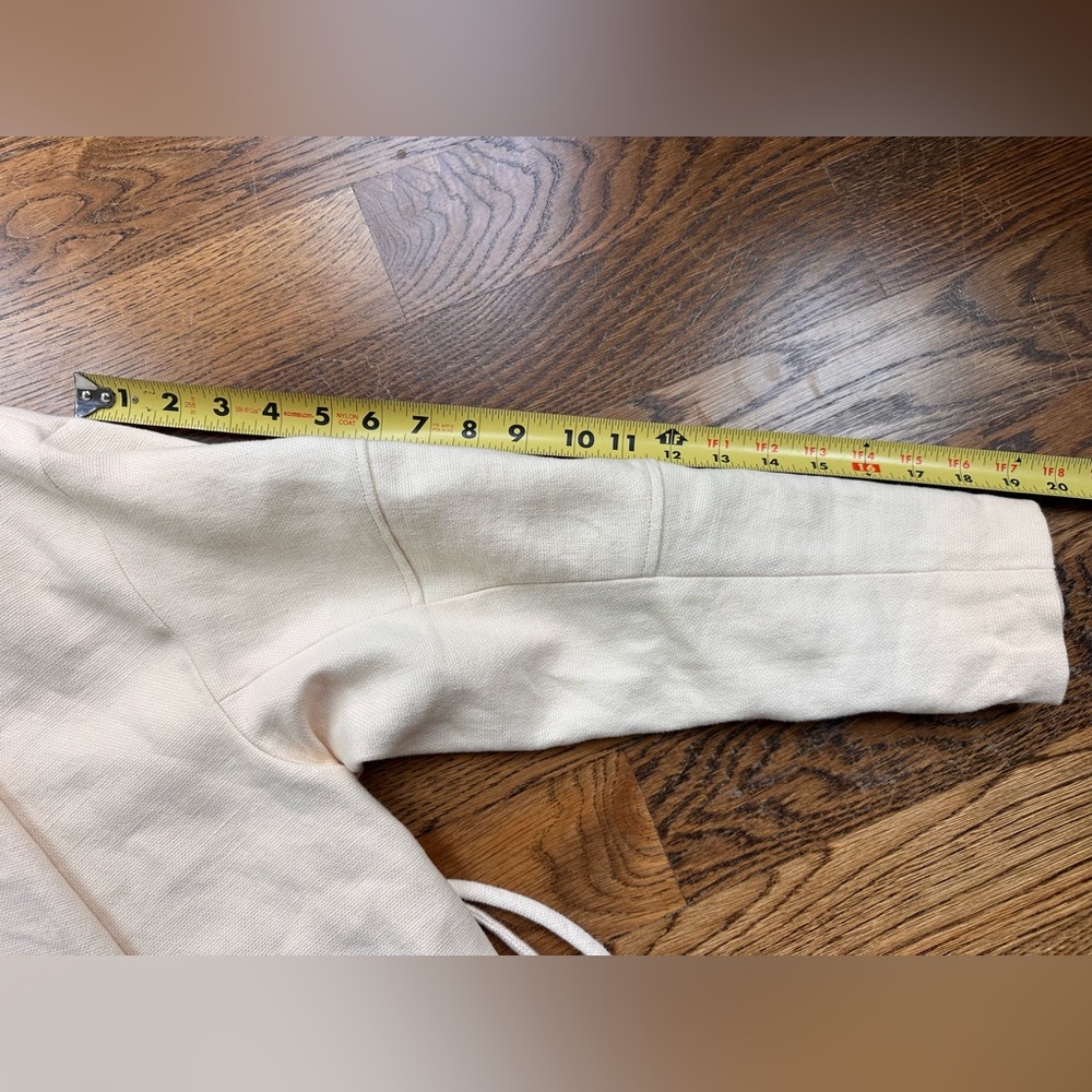 Ba&sh Joyce Jacket Sz 1 US 4 Linen Cotton Wrap Tie Waist Cream/Ecru Boho Kimono - Picture 14 of 15